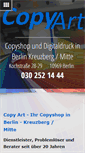 Mobile Screenshot of copyart-berlin.de