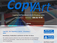 Tablet Screenshot of copyart-berlin.de